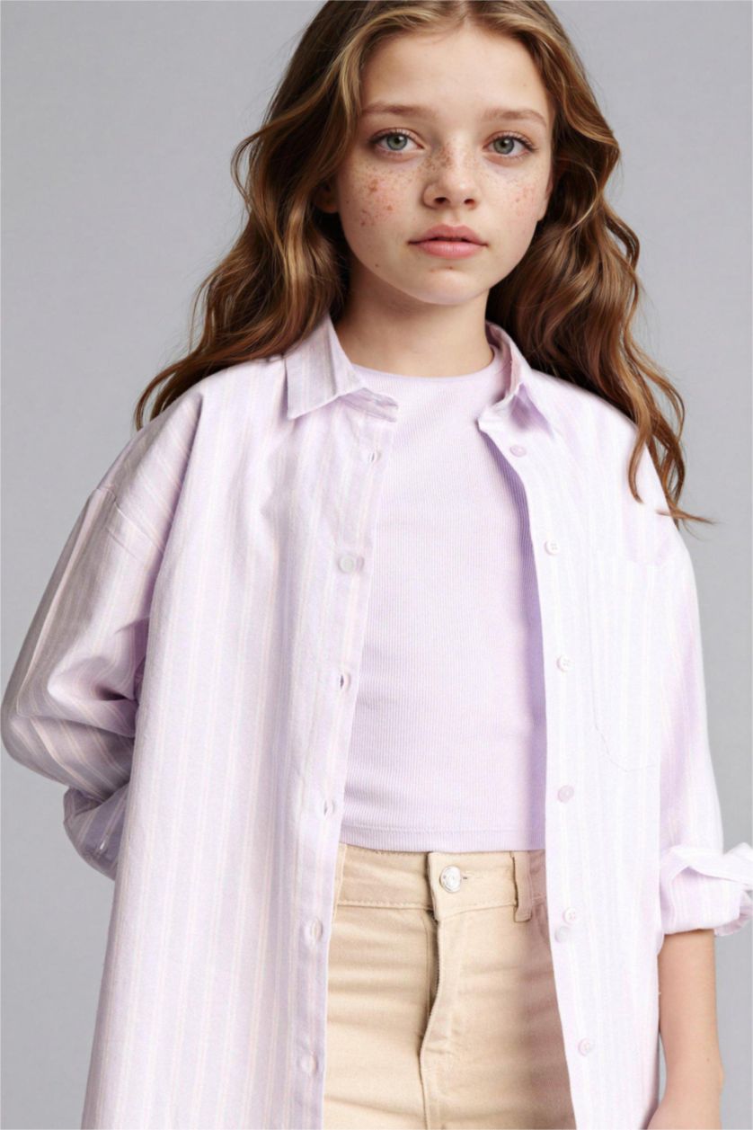 Girls & Teens Light Lilac Girl Oxford 2 Piece Set