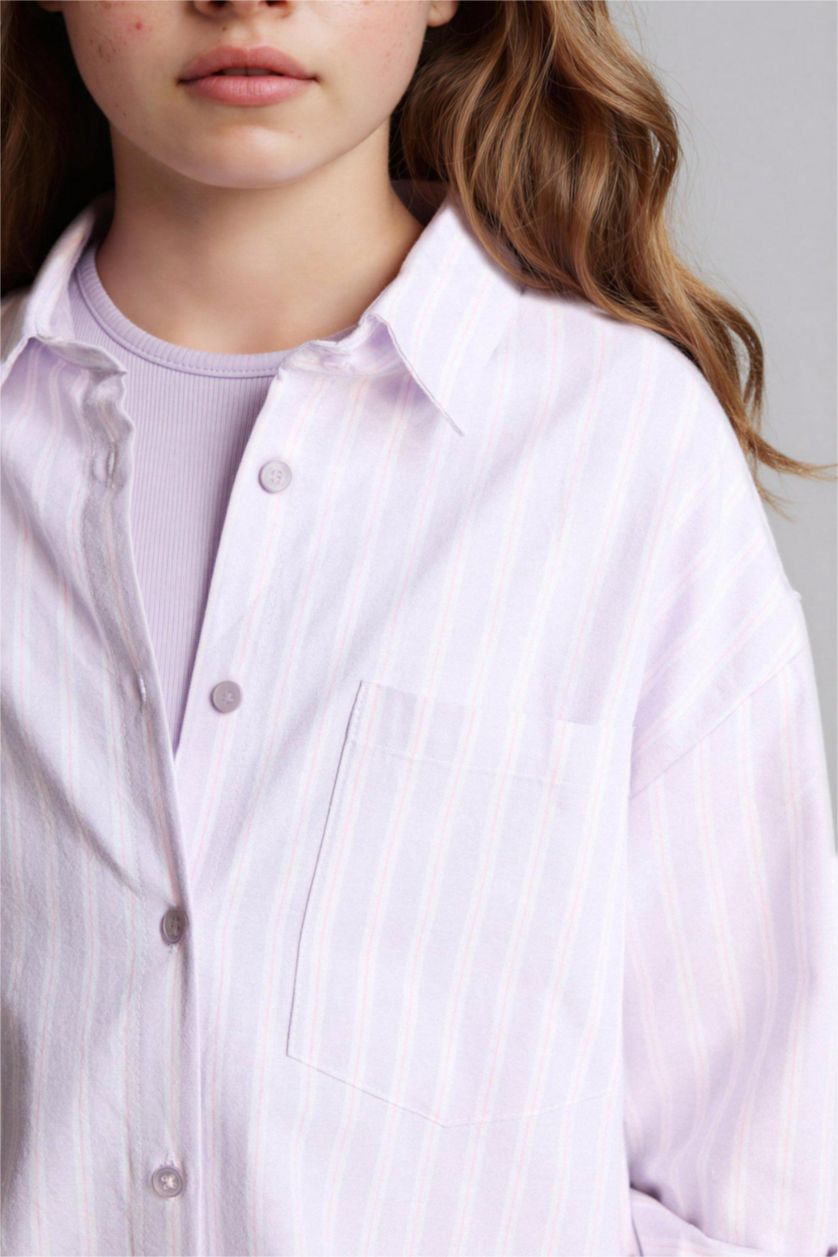 Girls & Teens Light Lilac Girl Oxford 2 Piece Set