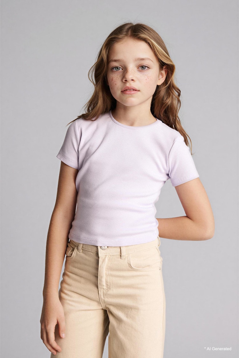 Young Girls - Teen Girls Light Lilac Girl Oxford 2 Piece Set