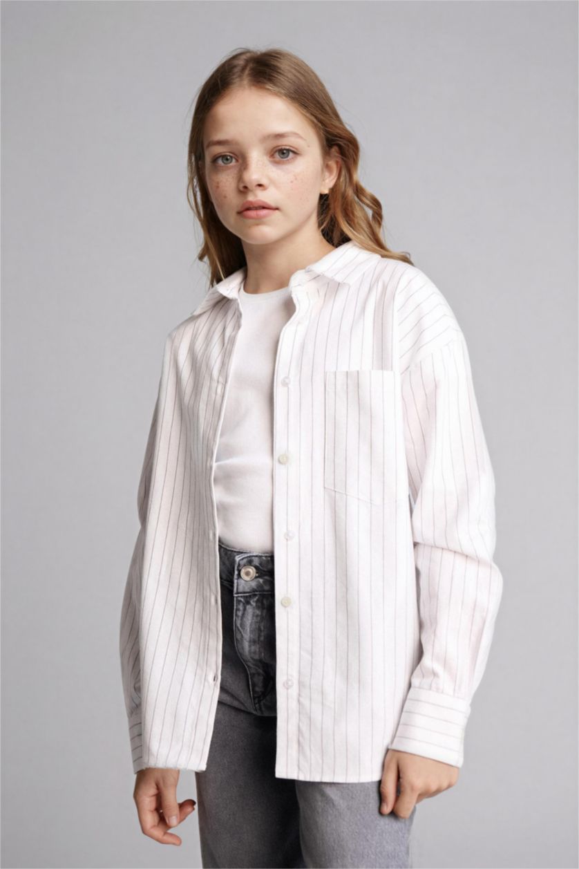 Kız Çocuk - Genç Kız Beyaz 2'li Oxford Gömlek Kız Çocuk