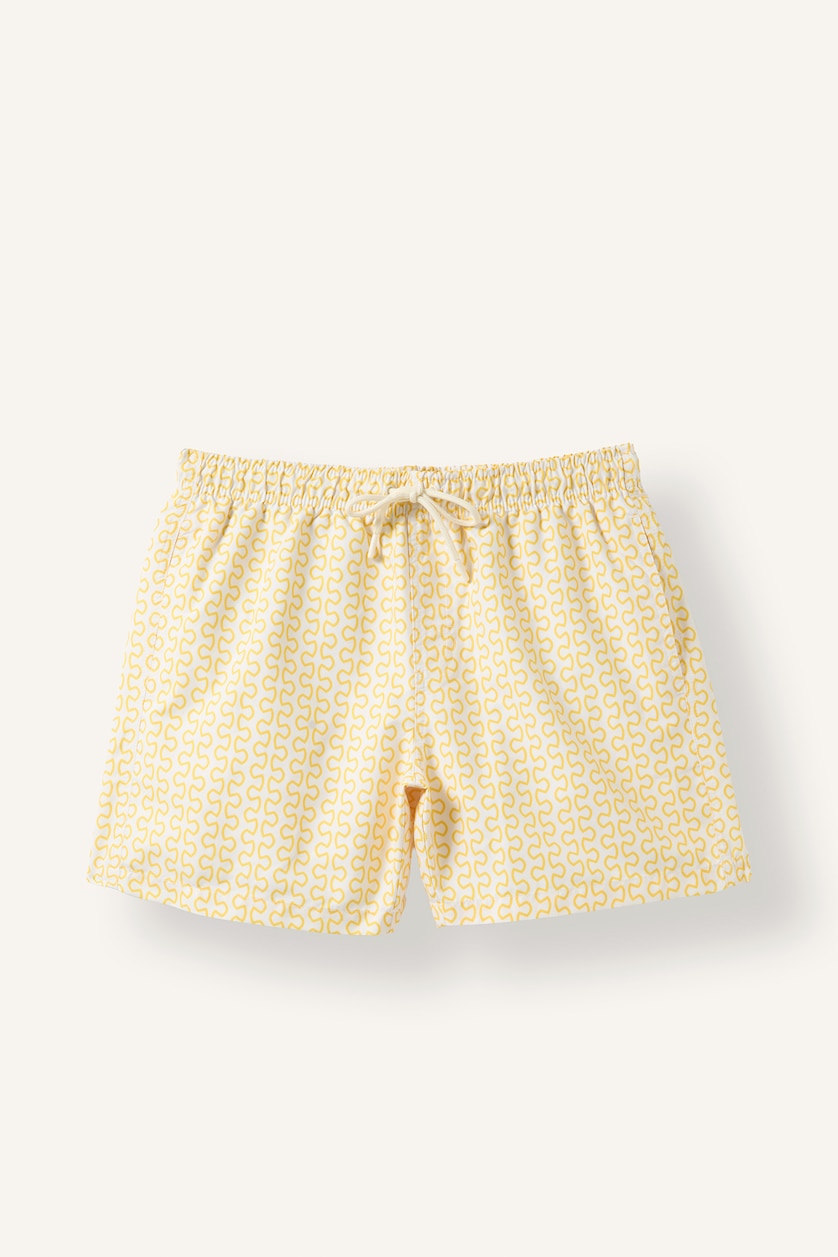 Men Yellow Swim Shorts