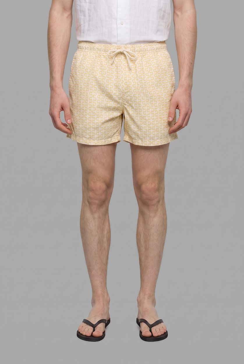 Men Yellow Swim Shorts