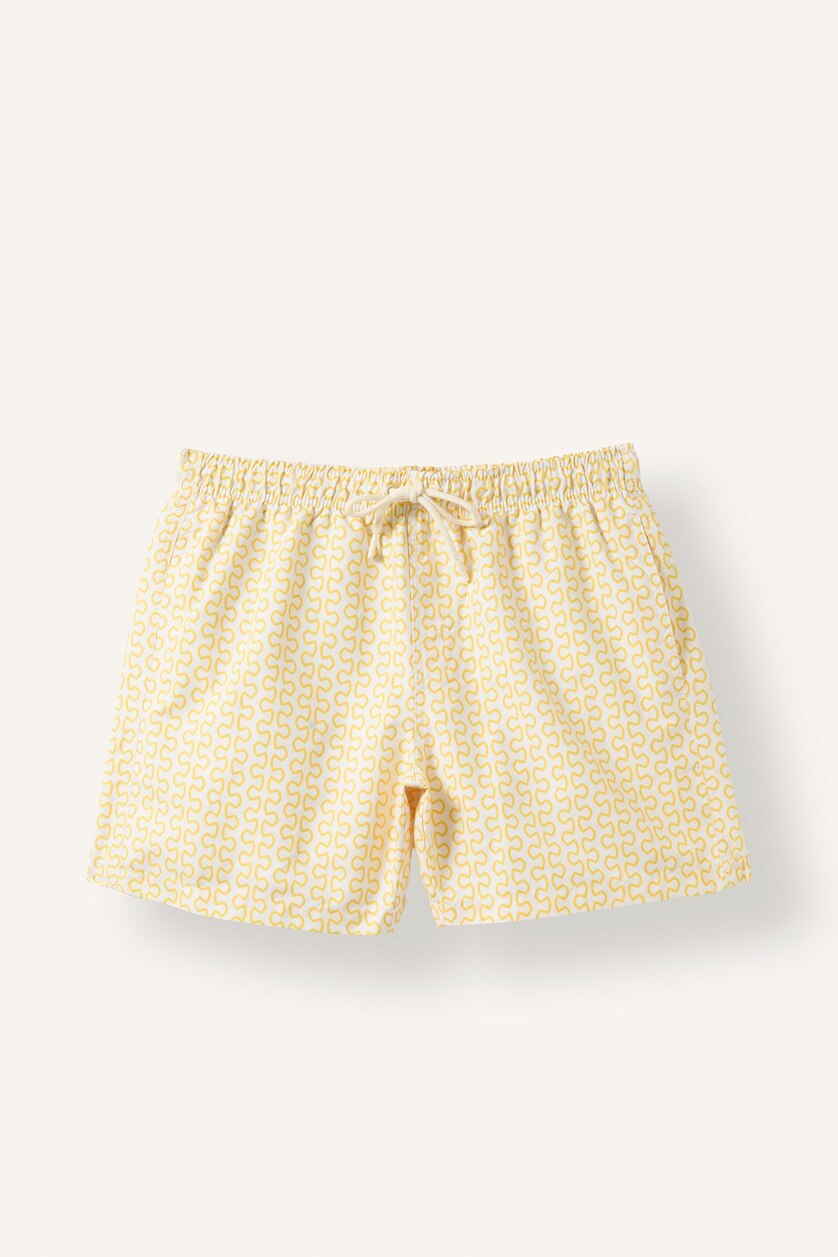 Men Yellow Swim Shorts