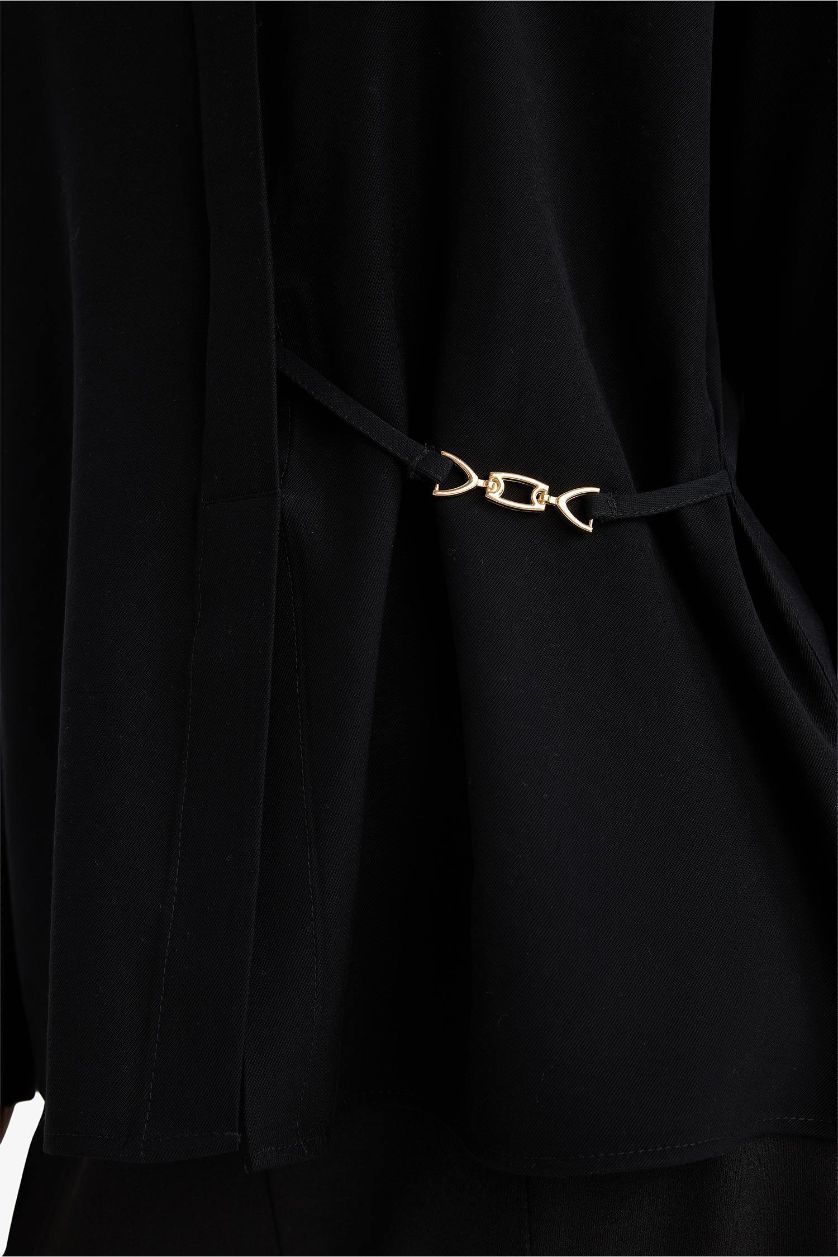 Kadın Siyah Uzun Kollu Gömlek