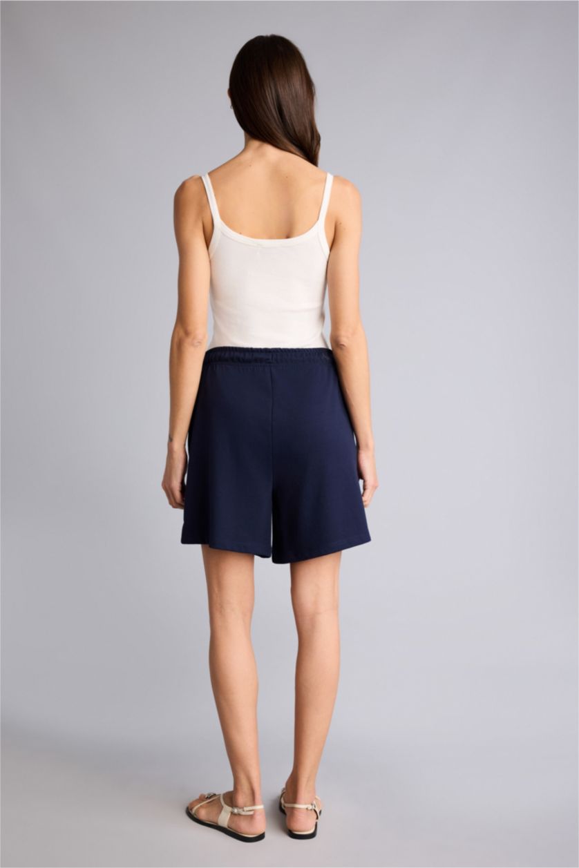 WOMAN NAVY Regular Fit Bermuda Shorts