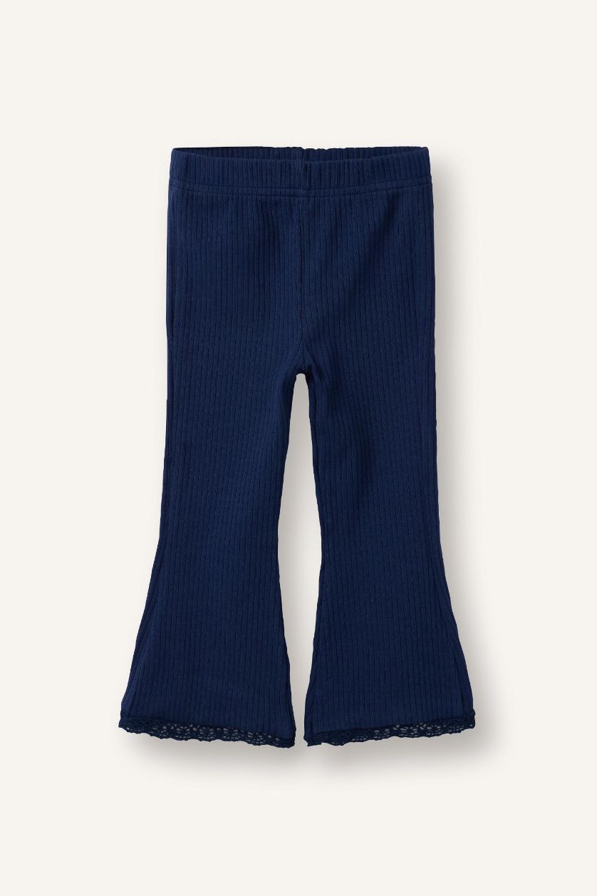 طفلة صغيرة كحلي طقم سويت شيرت وليغينغ للرضع - قطعتين