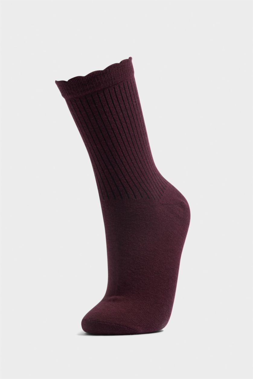 WOMAN Light Pink Woman 5 Piece Cotton Long Socks