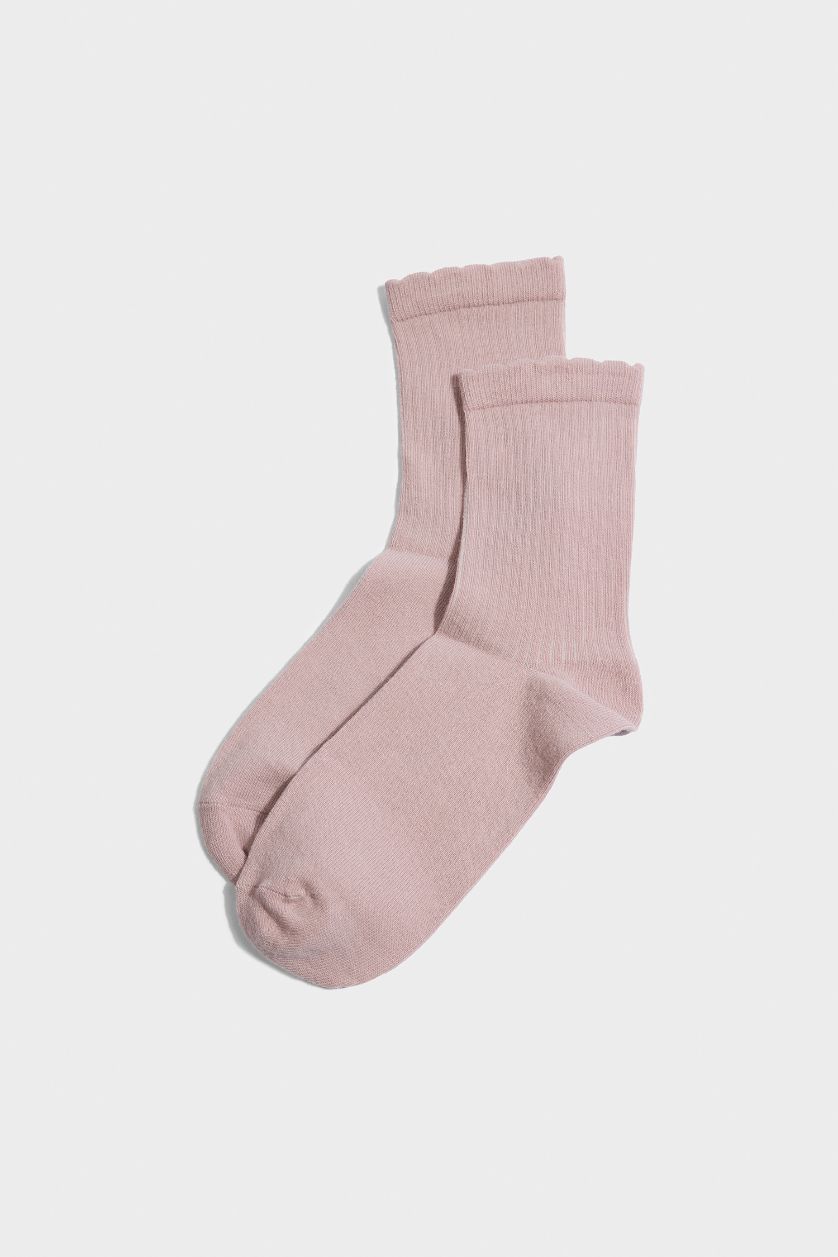 WOMAN Light Pink Woman 5 Piece Cotton Long Socks