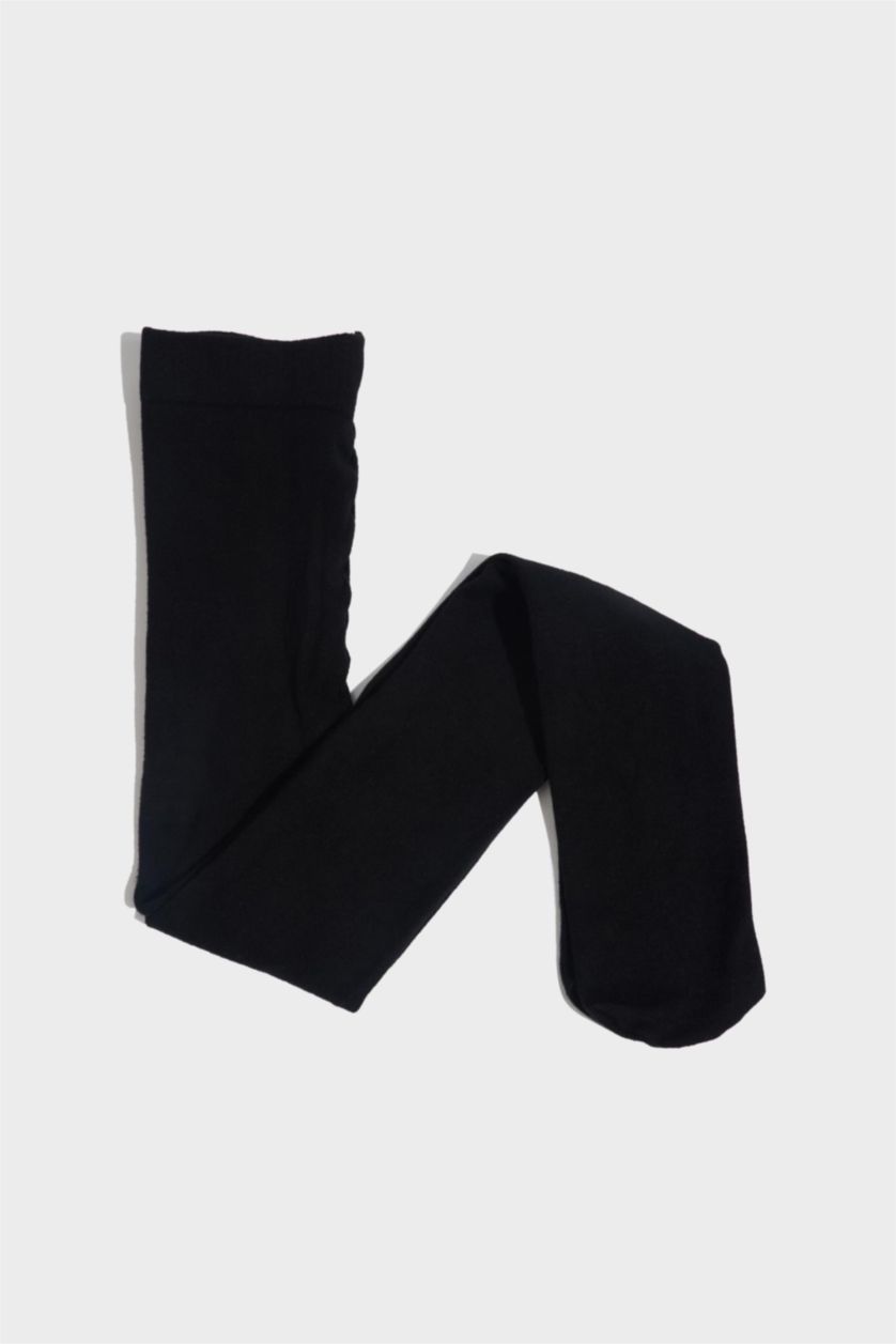 Kadın Siyah Kadın Basıc Düz Modal Kalın Külotlu Çorap