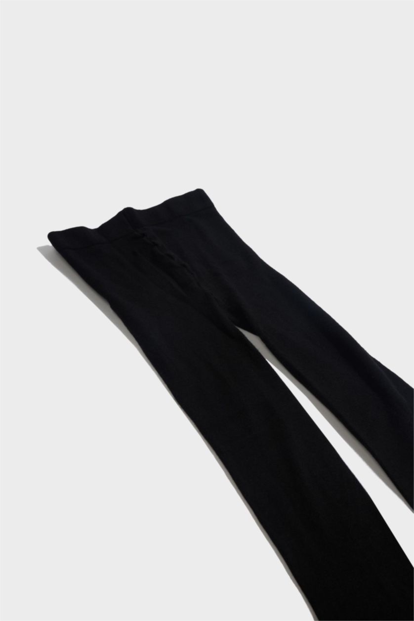 Kadın Siyah Kadın Basıc Düz Modal Kalın Külotlu Çorap