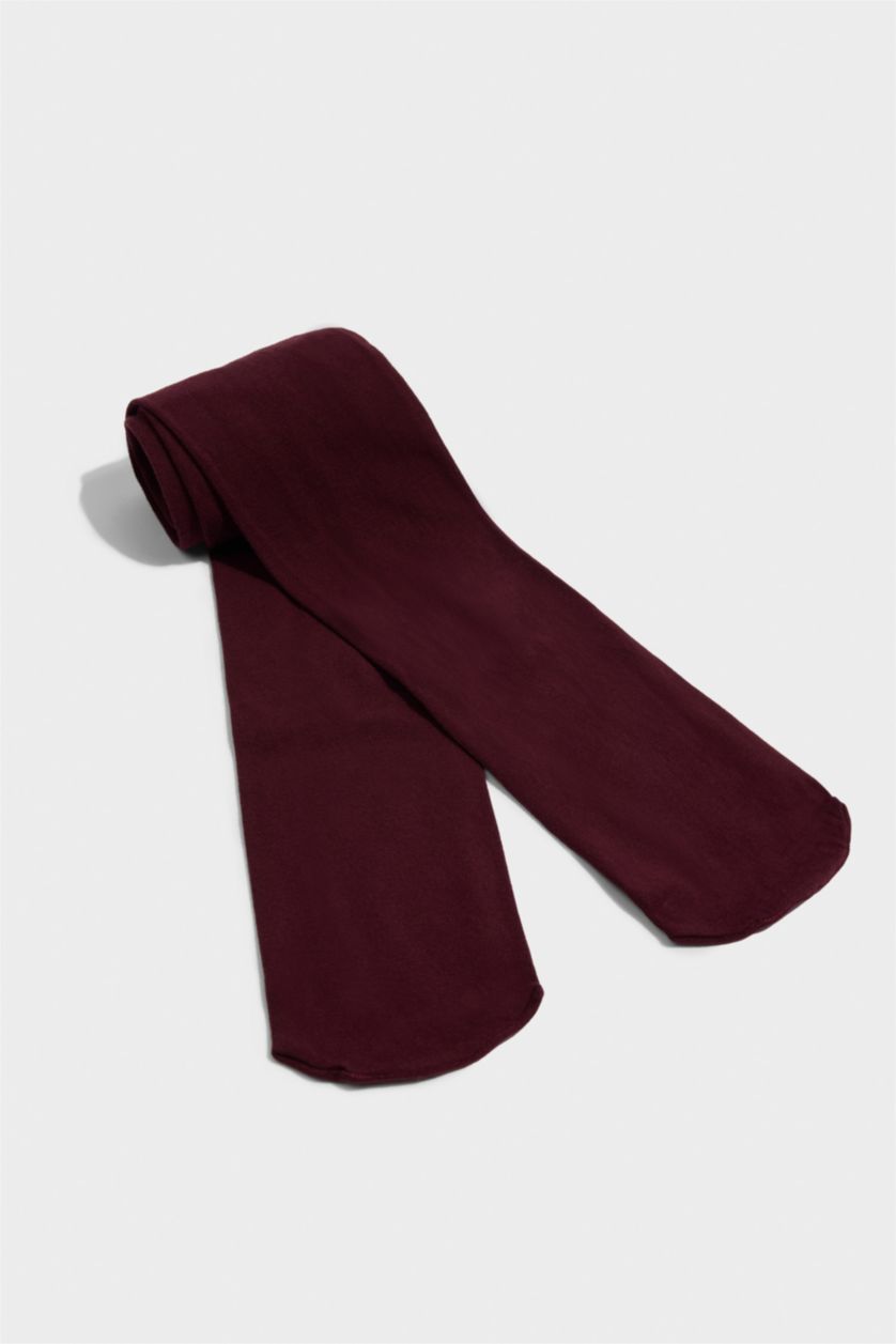 Kadın Bordo Modal Külotlu Çorap