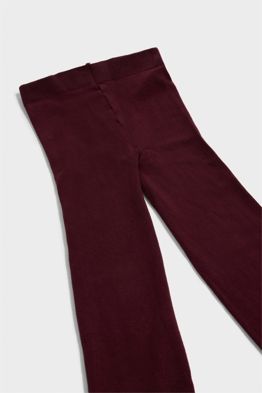 Kadın Bordo Modal Külotlu Çorap