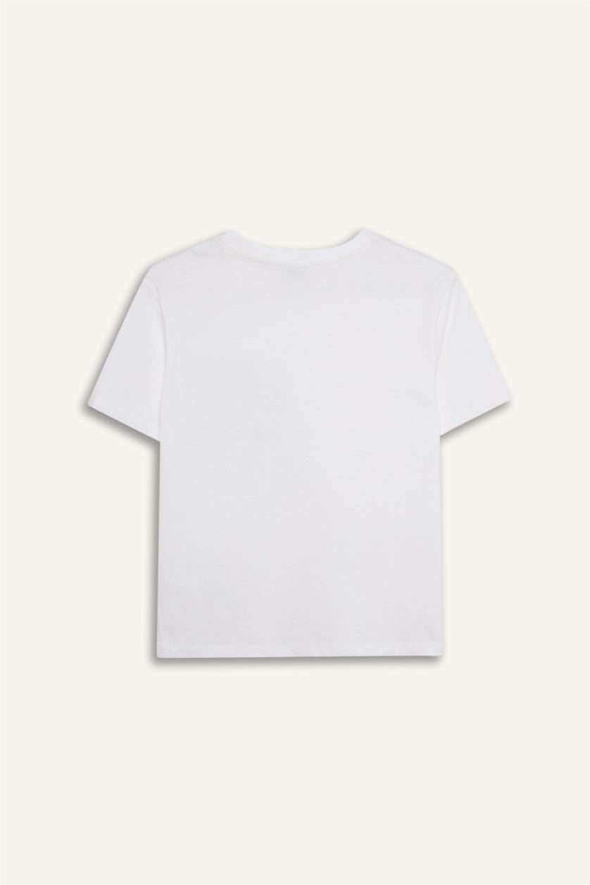 Boys & Teens White Boy New Regular Fit Crew Neck Printed T-Shirt