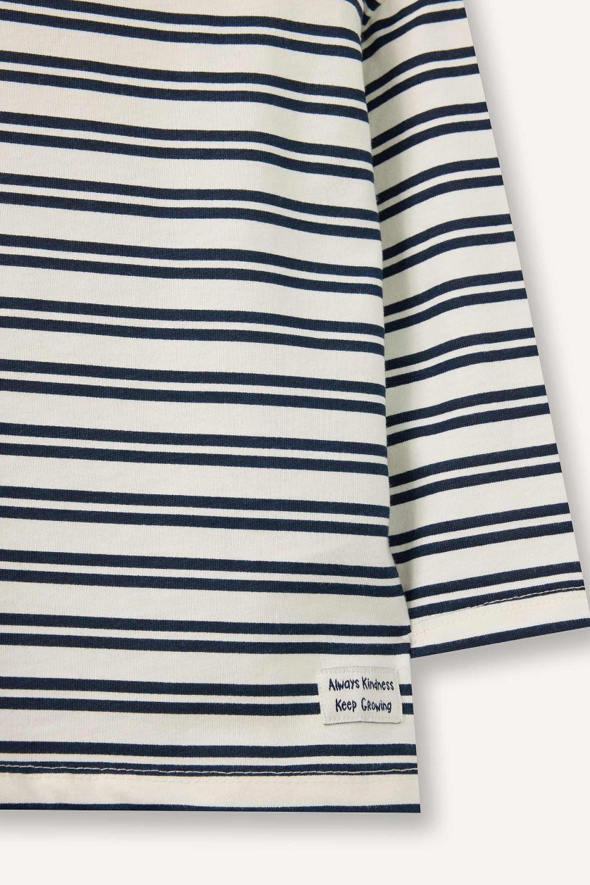 BABY BOY NAVY Baby Boy Oversize Striped T-Shirt
