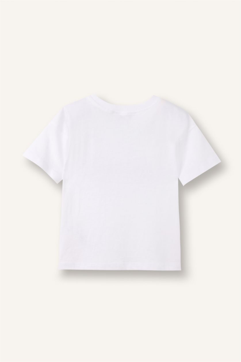 طفل صغير أبيض تيشيرت بيبي اولادي نص كم اوفر سايز