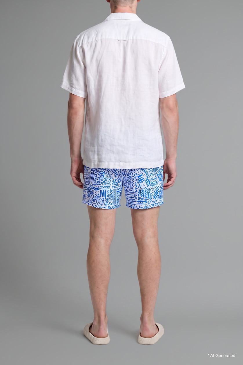 MAN Royal Regular Fit Printed Swim Shorts