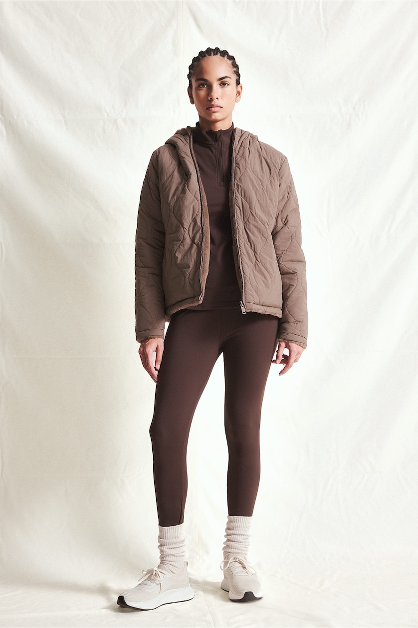Women Light Brown Standard Fit Hooded Lined Zip-Up Jacket