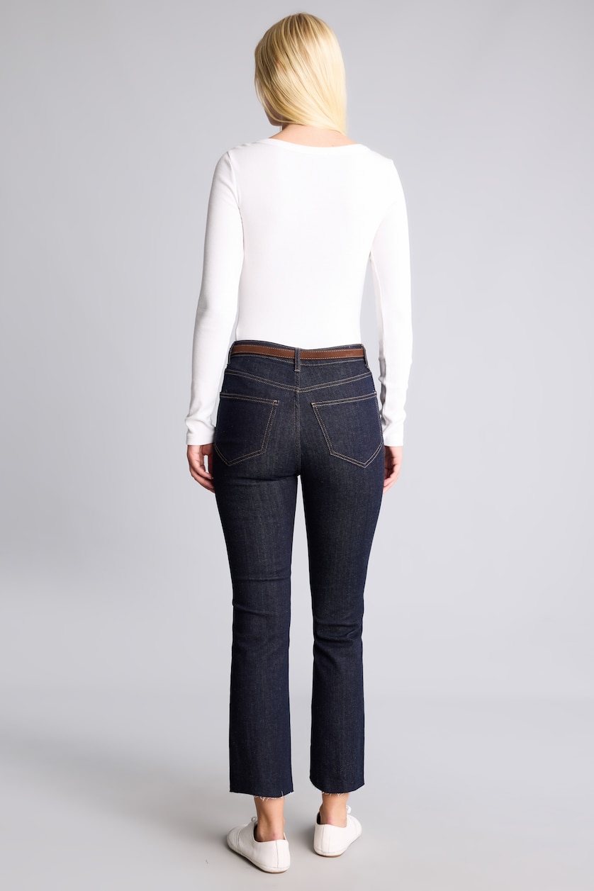 FEMME Indigo Jean Taille haute Pantalon