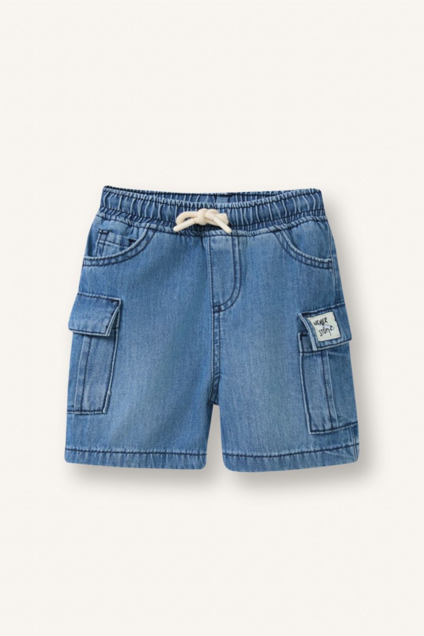 Baby Boys Blue Baby Boy Regular Fit Shorts