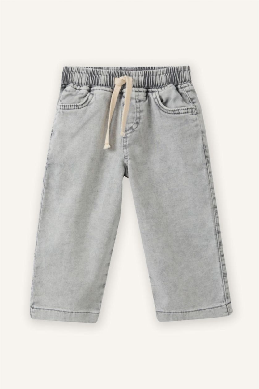 Baby Boys Grey Baby Boy Elastic Waist Jeans