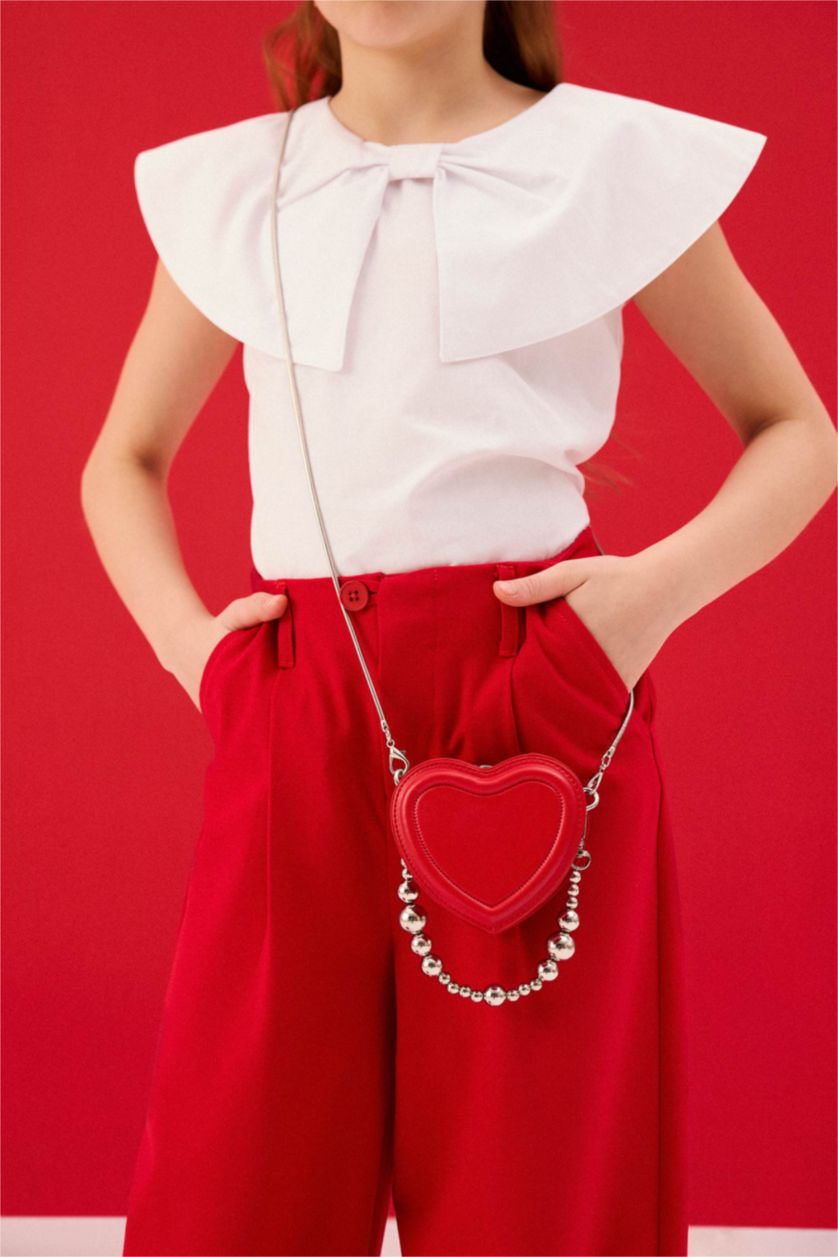 Kız Çocuk - Genç Kız Kırmızı Çapraz Çanta Kız Çocuk