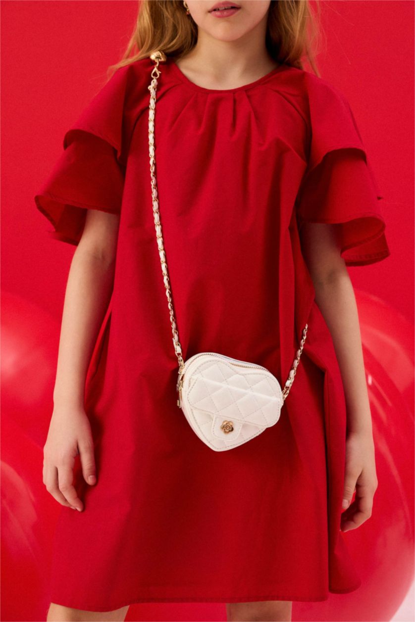 Kız Çocuk - Genç Kız Beyaz Çapraz Çanta Kız Çocuk