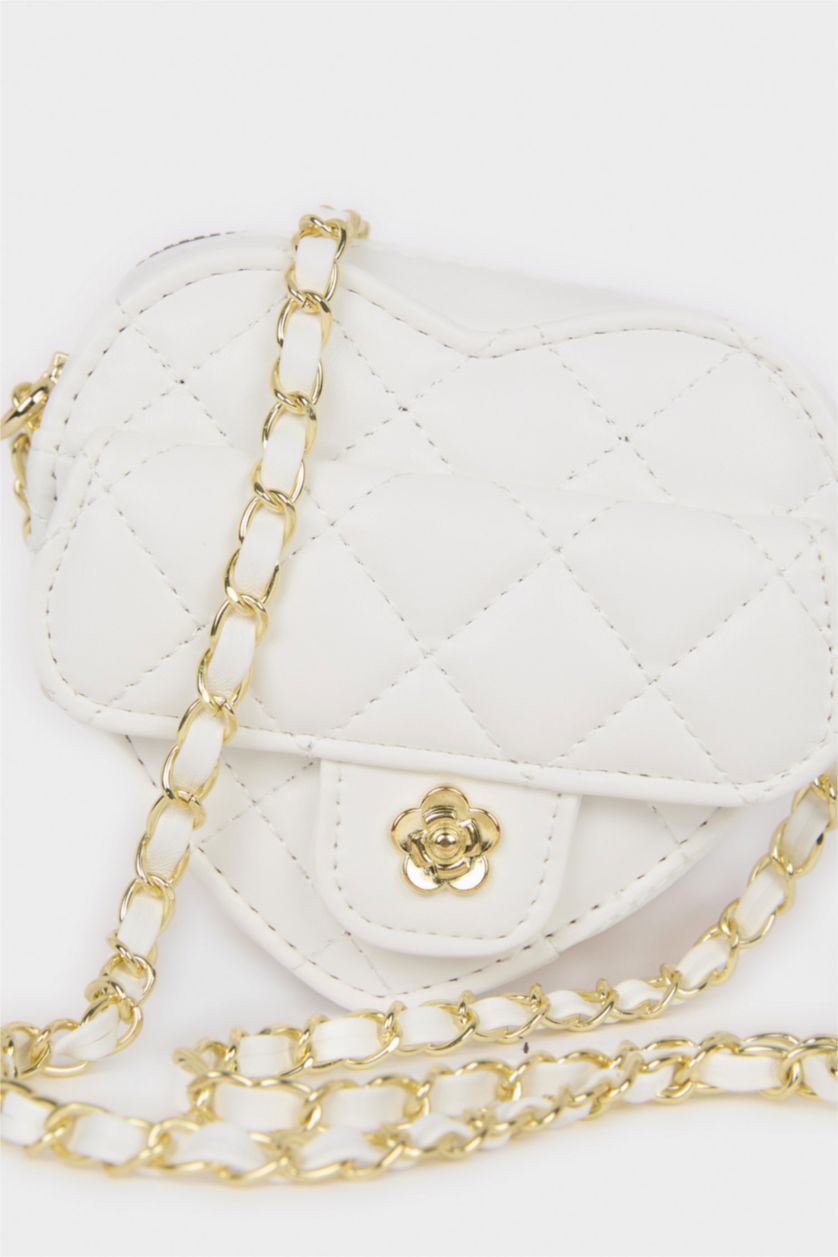 Kız Çocuk - Genç Kız Beyaz Çapraz Çanta Kız Çocuk