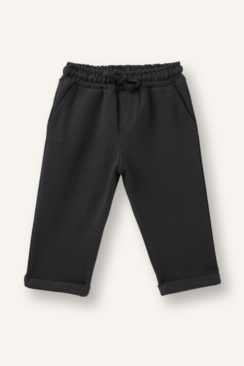 Baby Boys Anthracite Regular Fit Elastic Band Trousers