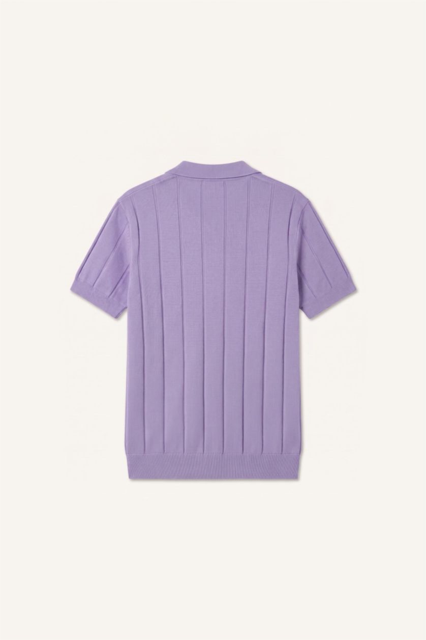 Erkek Menekşe Standart Fit Polo Triko  Tişört