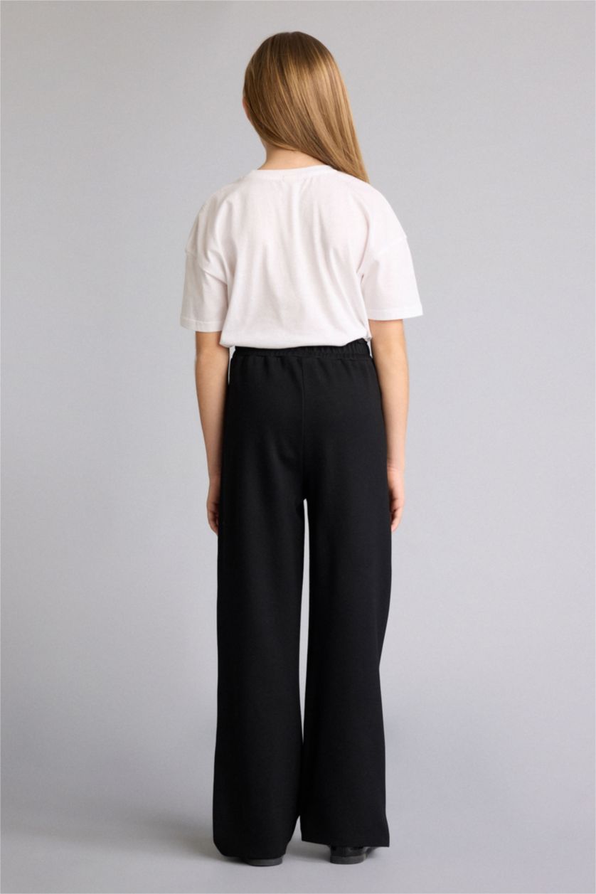 Girls & Teens Black Wide Leg Trousers