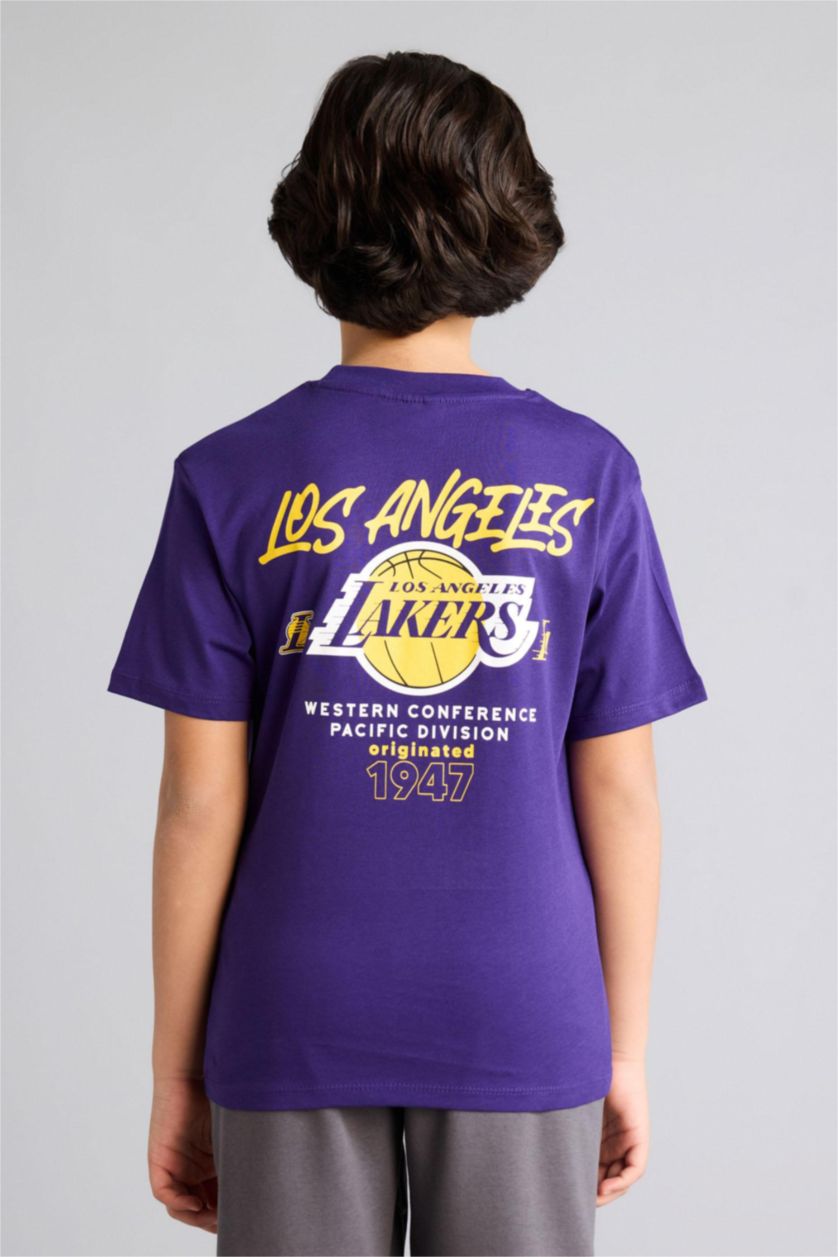 Мальчики и подростки Темно-фиолетовый Футболка с коротким рукавом для мальчиков