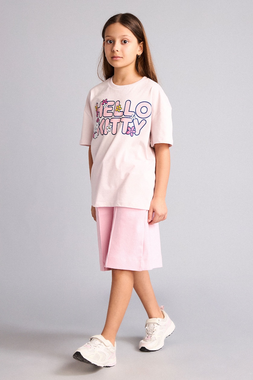 GIRLS & TEENS Light Pink Girl Wide Leg Shorts
