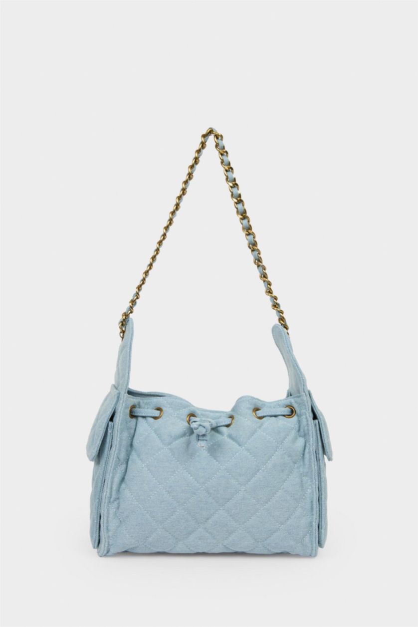 Kadın Lacivert Süet Omuz Çantası