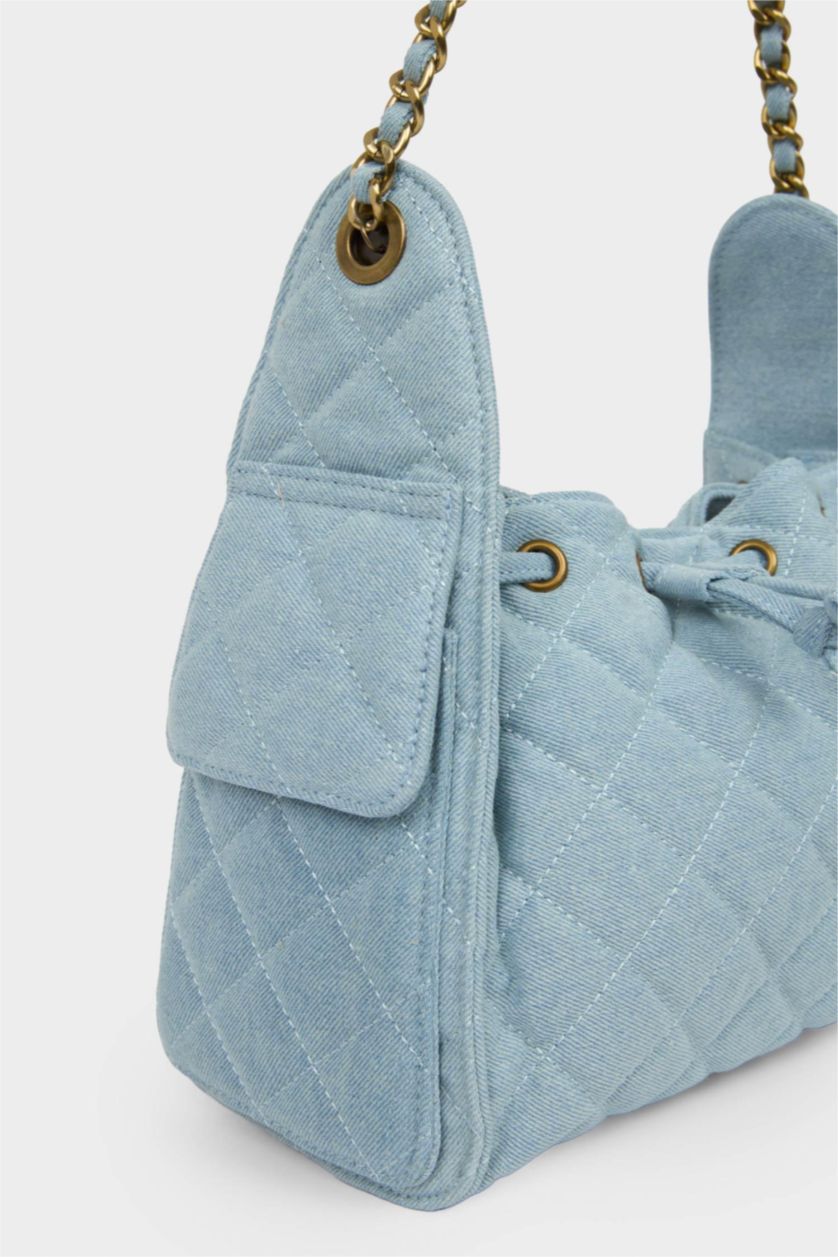 Kadın Lacivert Süet Omuz Çantası