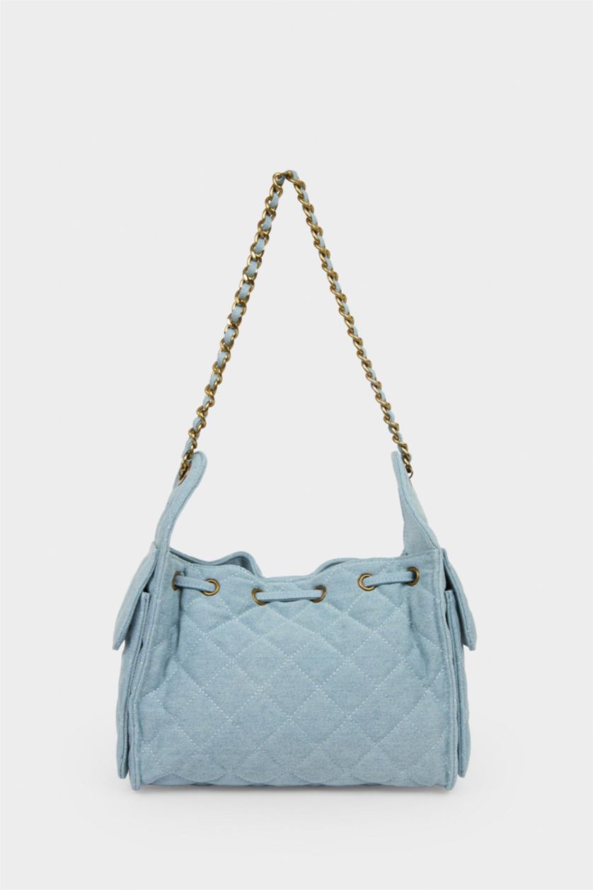 Kadın Lacivert Süet Omuz Çantası