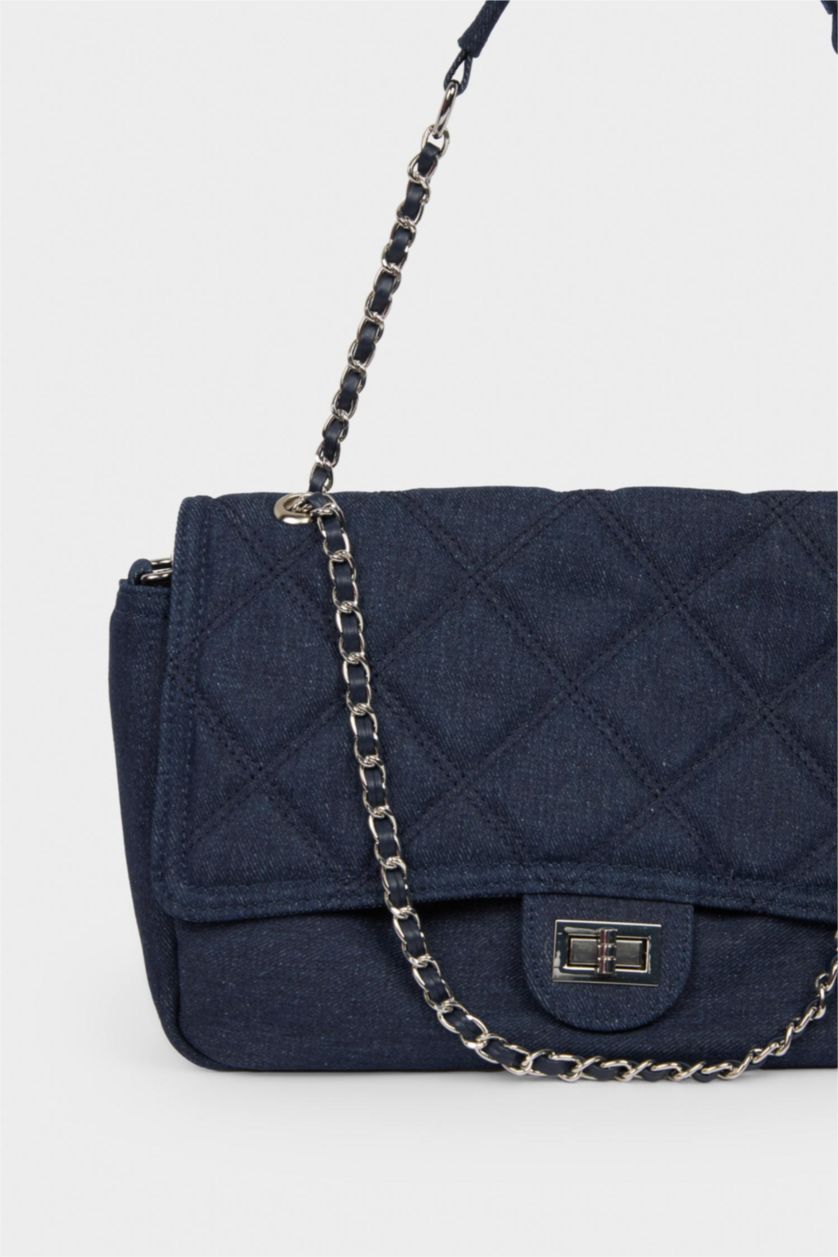 Kadın Koyu Mavi Kadın Jean Çapraz Çanta