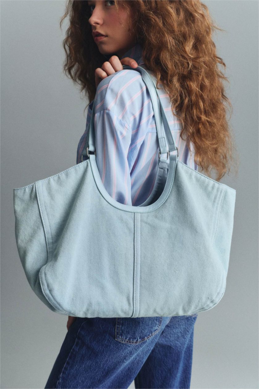 Kadın Mavi Jean Omuz Çantası