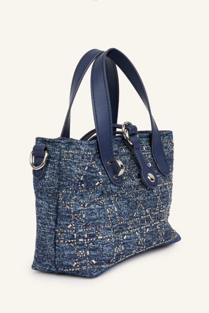 Women Dark Blue Denim Crossbody Bag