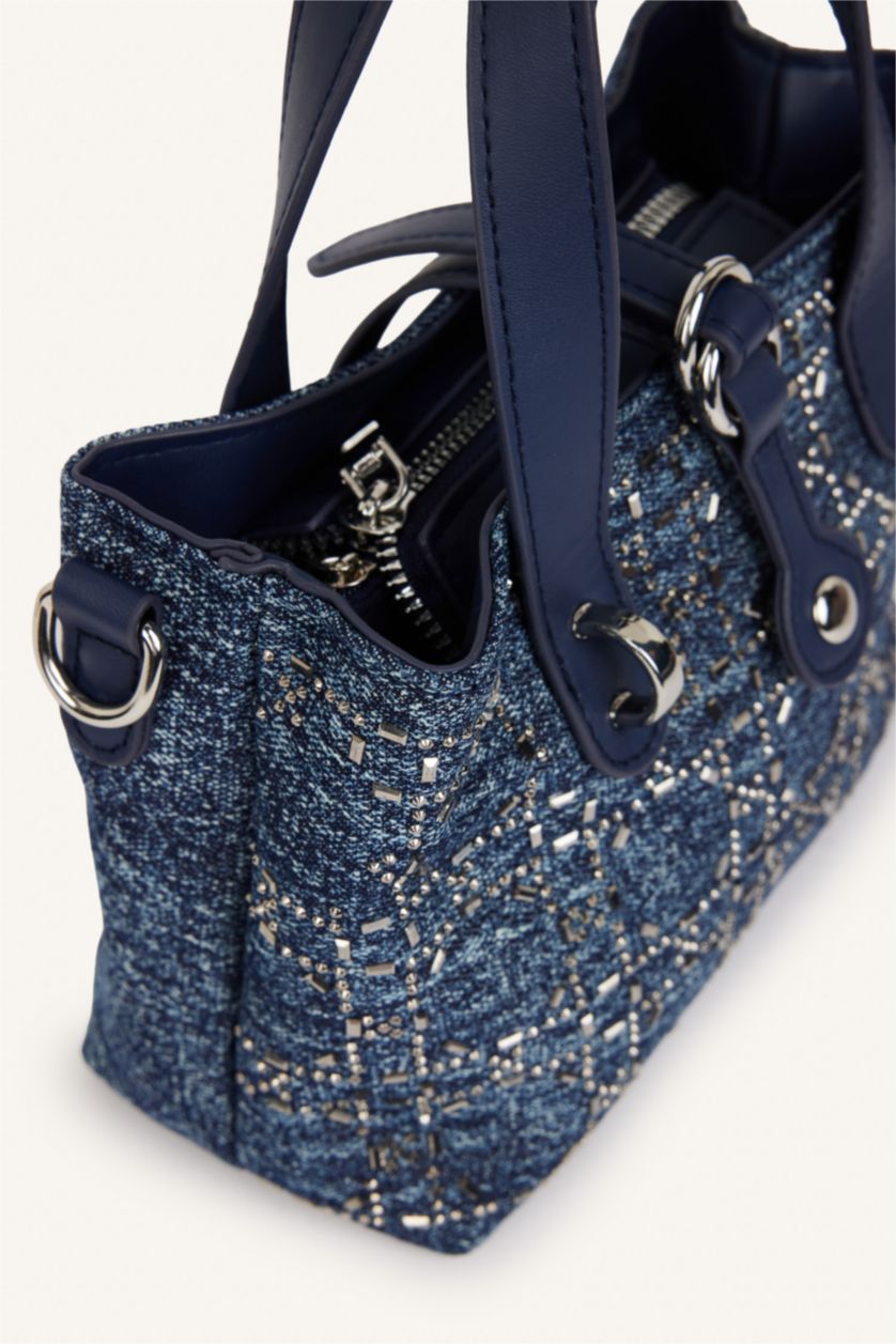 Women Dark Blue Denim Crossbody Bag
