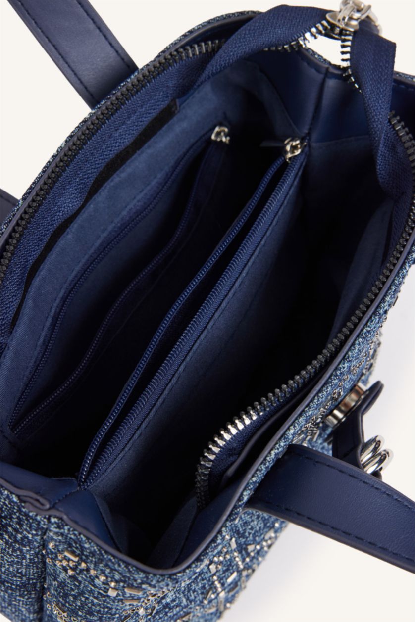 Women Dark Blue Denim Crossbody Bag