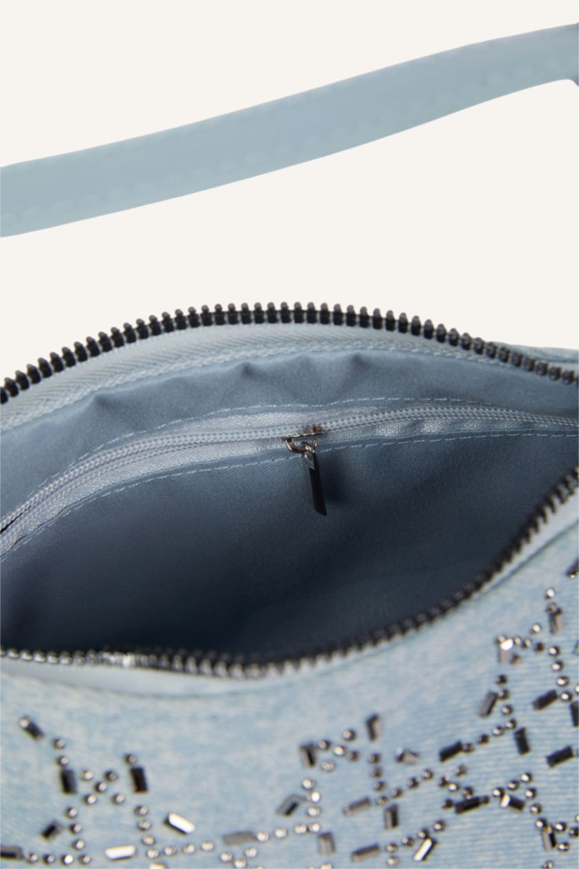 نساء أزرق Denim Crossbody Bag