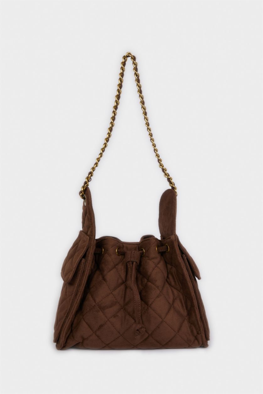 Kadın Kahve Kadın Süet Omuz Çantası