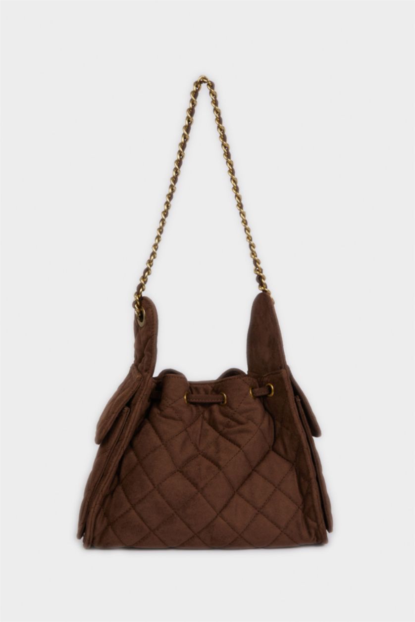 Kadın Kahve Kadın Süet Omuz Çantası