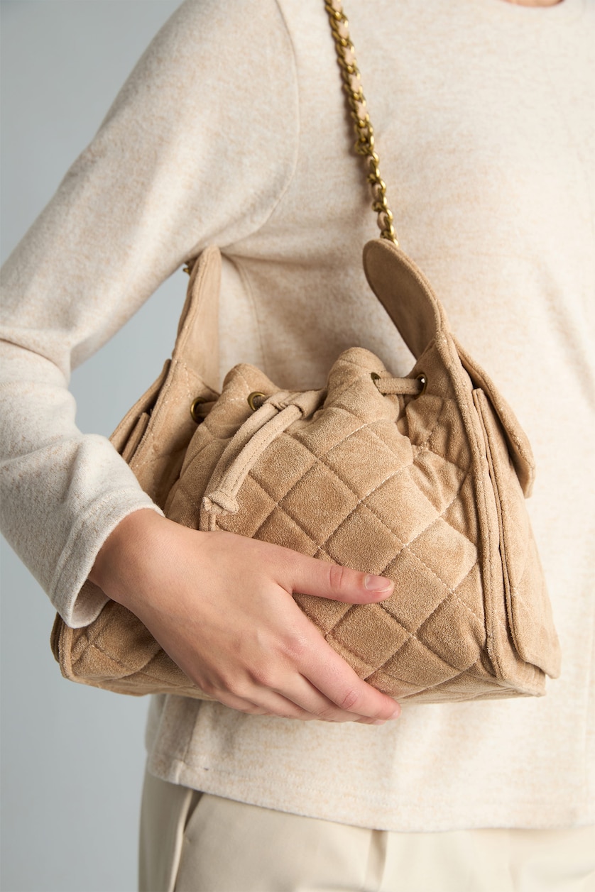 Women Vison Suede Shoulder bag