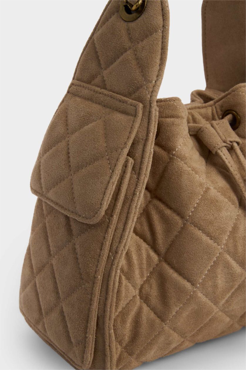 Kadın Vizon Kadın Süet Omuz Çantası