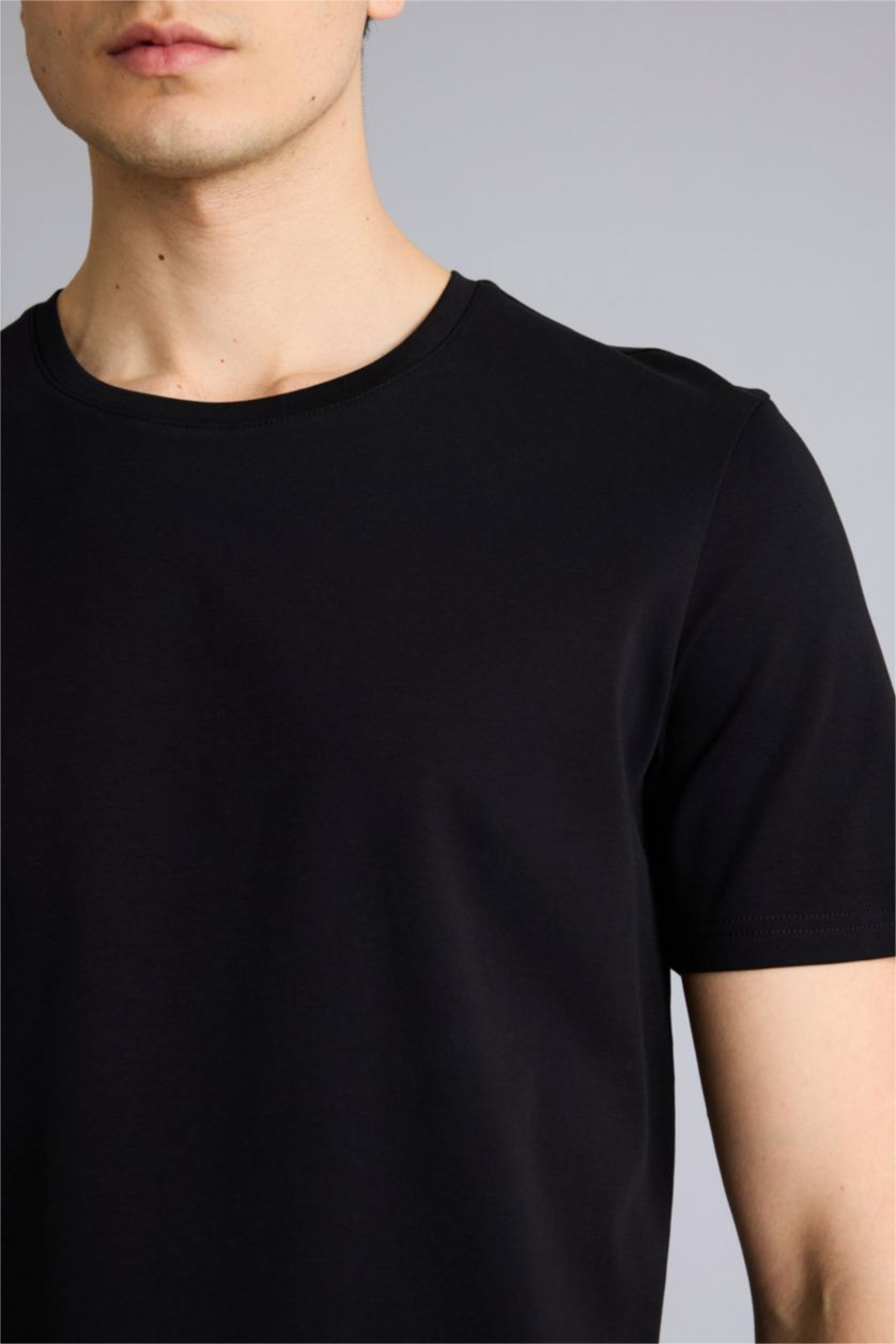 Erkek Siyah Premium Kısa Kollu Tişört