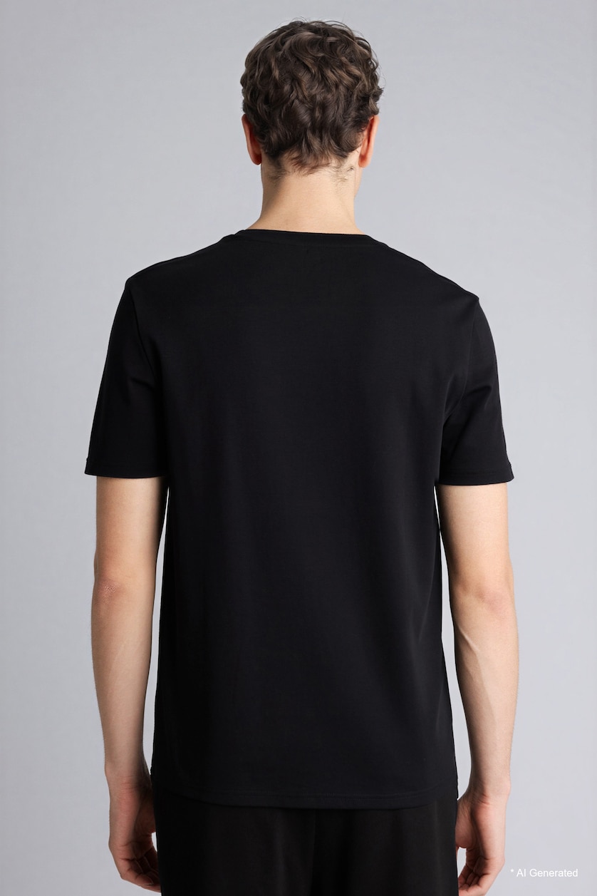 MAN Black Slim Fit Crew Neck Short Sleeve T-Shirt