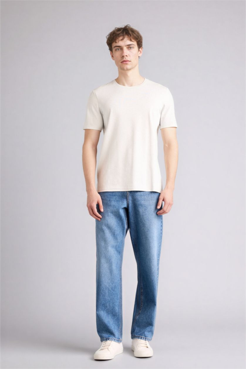 Ерлер Ашық сұр Premium қысқа жеңді футболка