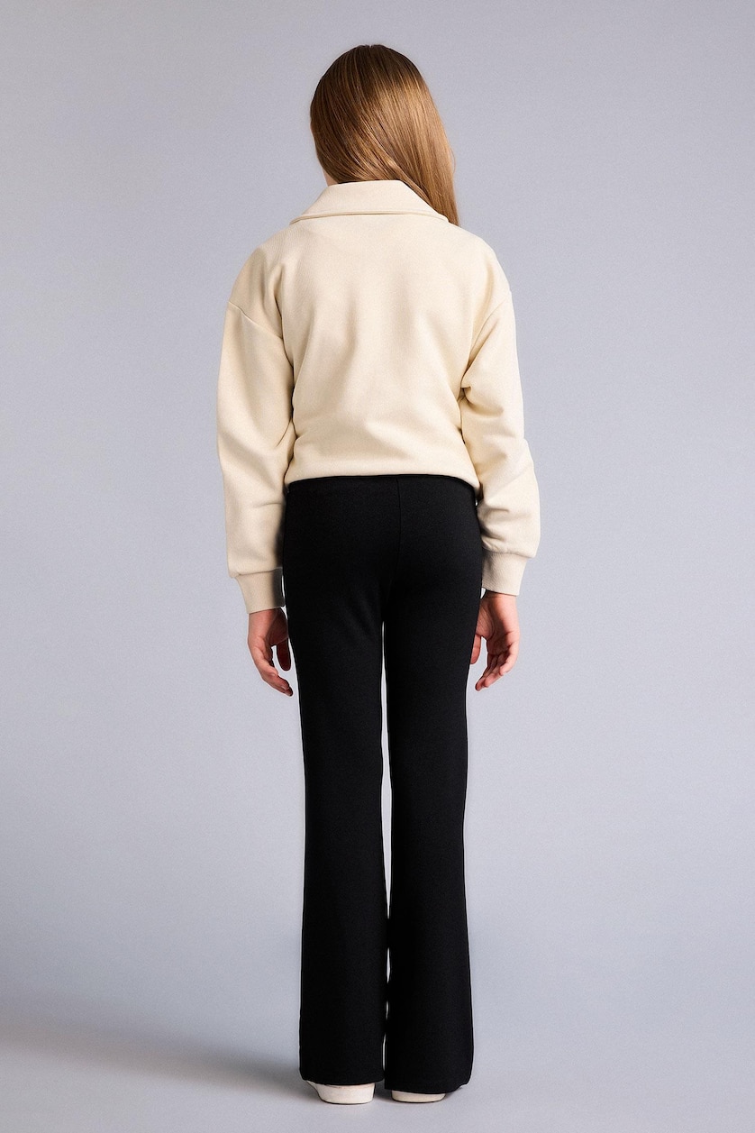 Young Girls - Teen Girls Black Girl Flare Fit Trousers