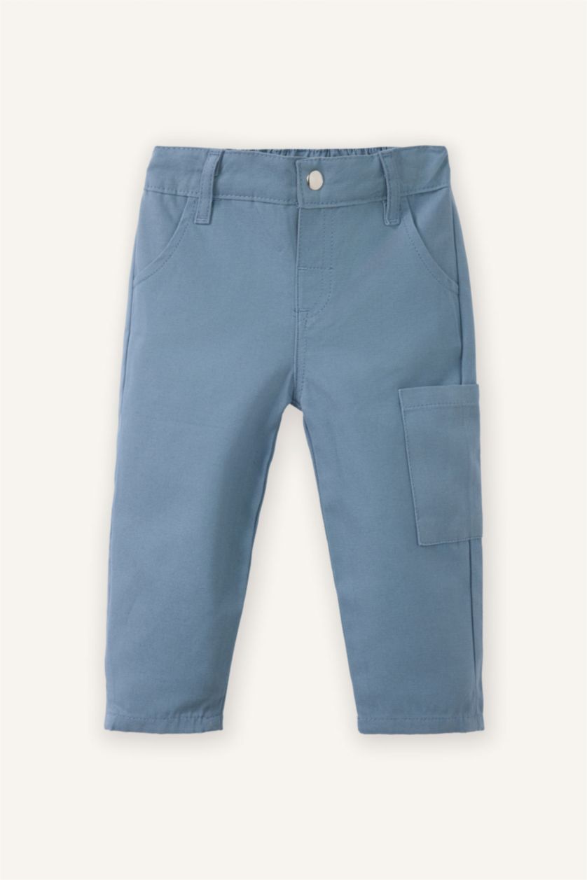 BABY BOY Light Indigo Baby Boy Stripped T-Shirt and Pants 2 Piece Set